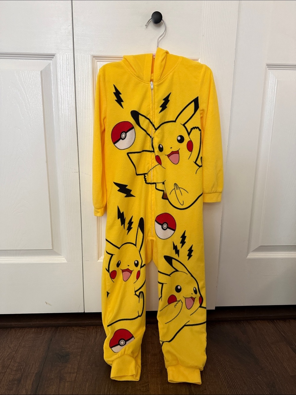 Pokemon Yellow Pikachu Kids One-Piece Pajama Romper